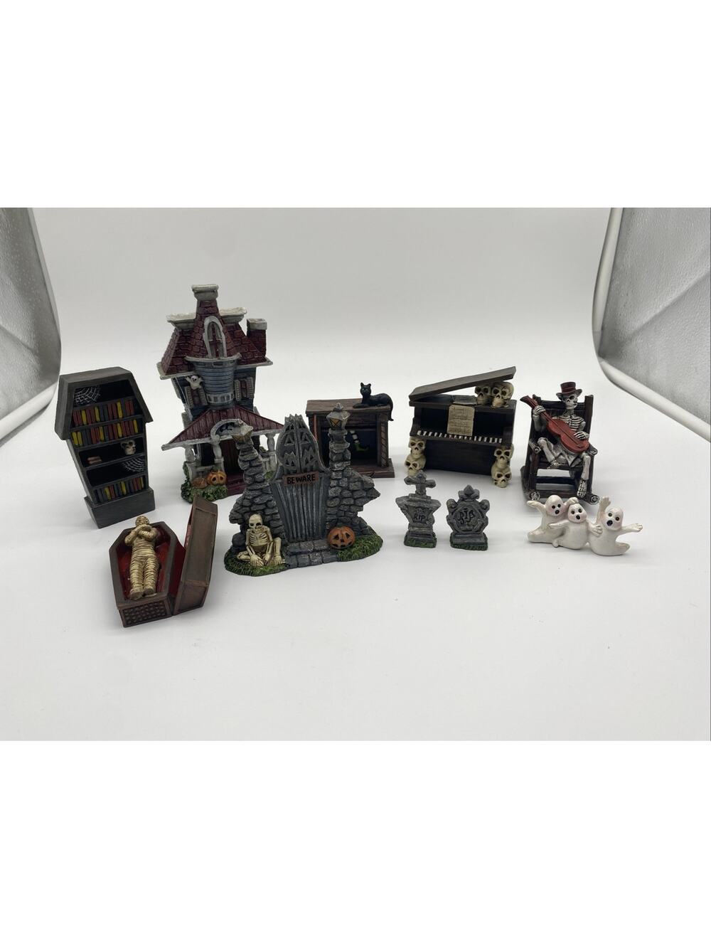 Halloween Goth Dollhouse Resin Decor Collections Etc 10pcs Vintage